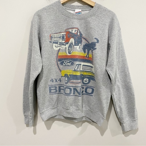 JUNK FOOD 4X4 Bronco Sweatshirt Women's Grey Crewneck Retro Size XS - Picture 2 of 8